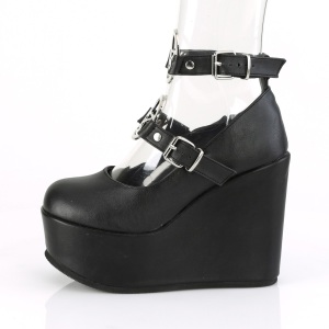 Vegano 12,5 cm POISON-99-1 scarpe dcollet con zeppa