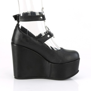 Vegano 12,5 cm POISON-99-1 scarpe dcollet con zeppa