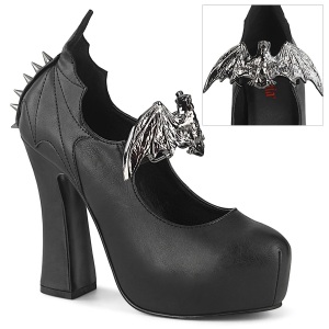 Vegano 13 cm DEMON-18 gothic scarpe dcollet con plateau nascosto