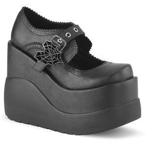 Vegano 13 cm VOID-38 demonia calzature alternative con la suola spessa nere