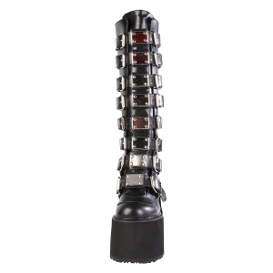 Vegano 14 cm SWING-815 stivali alternative con la suola spessa e fibbie neri