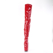 Vegano 15 cm SULTRY-4000 Rosso stivali overknee tacco alto