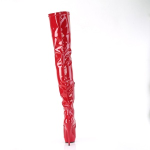 Vegano 15 cm SULTRY-4000 Rosso stivali overknee tacco alto