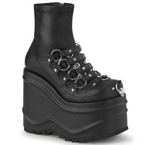 Vegano 15 cm WAVE-110 Stivali alla caviglia con zeppa plateau