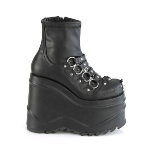 Vegano 15 cm WAVE-110 Stivali alla caviglia con zeppa plateau