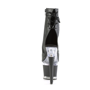 Vegano 18 cm SPECTATOR-1018 stivaletti spuntate con tacco e piattaforma nero