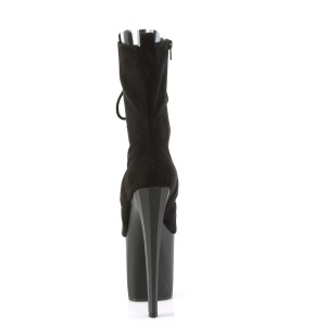 Vegano 19 cm ENCHANT-1041FS stivaletti alla caviglia punta aperta neri