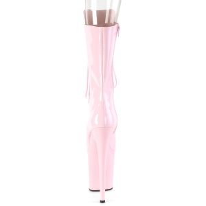 Vegano 20 cm FLAMINGO-1051 stivali spuntate con tacco e piattaforma rosa
