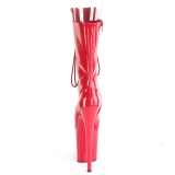 Vegano 20 cm FLAMINGO-1051 stivali spuntate con tacco e piattaforma rosso