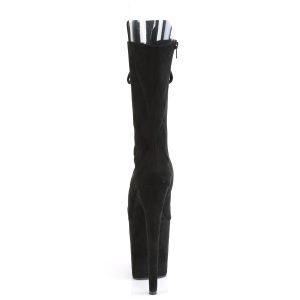 Vegano 20 cm FLAMINGO-1051FS stivali spuntate con tacco e piattaforma nero