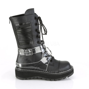 Vegano 3 cm LILITH-271 stivaletti demoniacult con plateau