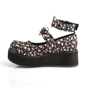 Vegano 6 cm DemoniaCult SPRITE-02 scarpe dcollet mary jane in tela