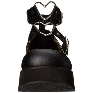 Vegano 6 cm DemoniaCult SPRITE-02 scarpe dcollet mary jane neri