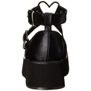 Vegano 6 cm DemoniaCult SPRITE-02 scarpe dcollet mary jane neri