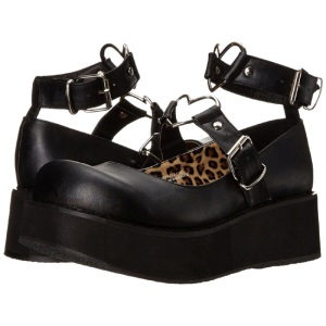 Vegano 6 cm DemoniaCult SPRITE-02 scarpe dcollet mary jane neri