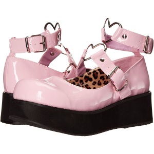 Vegano 6 cm DemoniaCult SPRITE-02 scarpe dcollet mary jane rosa