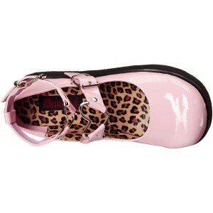 Vegano 6 cm DemoniaCult SPRITE-02 scarpe dcollet mary jane rosa