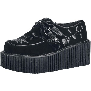 Vegano 7,5 cm CREEPER-219 rockabilly scarpe creepers donna