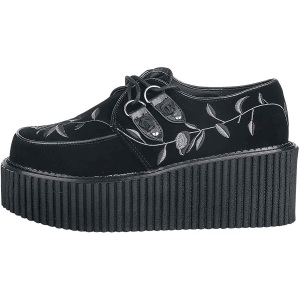 Vegano 7,5 cm CREEPER-219 rockabilly scarpe creepers donna