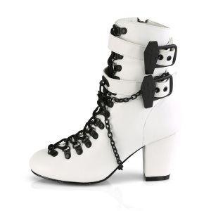 Vegano 7,5 cm VIVIKA-128-2 Stivaletti vittoriani con tacco spesso