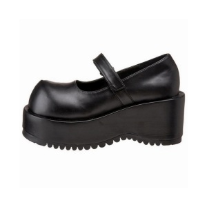 Vegano 8,5 cm DemoniaCult DOLLIE-01 scarpe dcollet mary jane neri