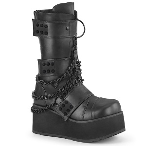 Vegano 8,5 cm TRASHVILLE-138 stivali demonia unisex - stivali plateau