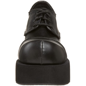 Vegano 8 cm DANK-101 demoniacult calzature alternative con la suola spessa nere
