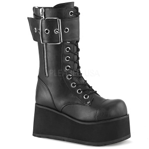 Vegano 9,5 cm PETROL-150 stivali demonia unisex - stivali plateau