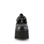 Vegano 9 cm ASHES-33 demonia calzature alternative con la suola spessa nere