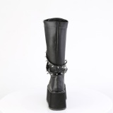 Vegano 9 cm DAMNED-220 platform stivali al ginocchio donna con lacci