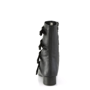 Vegano WARLOCK-110-C stivaletti punta uomo - stivaletti winklepicker con 4 fibbie
