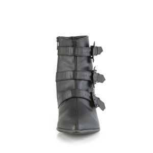 Vegano WARLOCK-50-B stivaletti punta uomo - stivaletti winklepicker con 3 fibbie