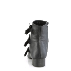 Vegano WARLOCK-50-B stivaletti punta uomo - stivaletti winklepicker con 3 fibbie