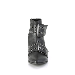 Vegano WARLOCK-55 stivaletti punta uomo - stivaletti winklepicker con 2 fibbie