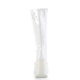 Vegano bianco 13 cm DYNAMITE-218 stivali emo punk zeppe altissime