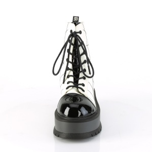 Vegano bianco 5 cm SLACKER-88 stivaletti demonia con plateau