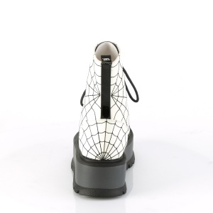 Vegano bianco 5 cm SLACKER-88 stivaletti demonia con plateau