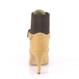 Vegano marrone 10 cm DREAM-1022 stivali alla caviglia con tacco per trans