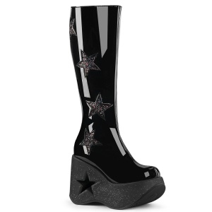 Vegano nere 13 cm DYNAMITE-218 stivali emo punk zeppe altissime