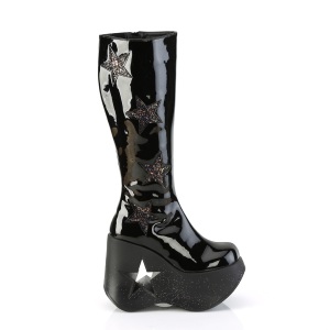 Vegano nere 13 cm DYNAMITE-218 stivali emo punk zeppe altissime