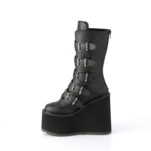 Vegano nere 14 cm SWING-230 stivali cyberpunk con plateau