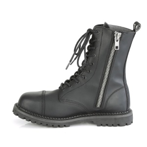 Vegano pelle RIOT-10 stivaletti anfibi demonia - stivaletti punta in acciaio