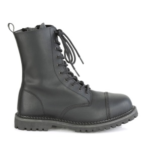 Vegano pelle RIOT-10 stivaletti anfibi demonia - stivaletti punta in acciaio