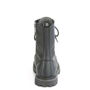 Vegano pelle RIOT-10 stivaletti anfibi demonia - stivaletti punta in acciaio