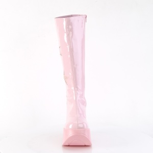 Vegano rosa 13 cm DYNAMITE-218 stivali emo punk zeppe altissime