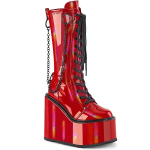 Vegano rosso 14 cm SWING-150 stivali cyberpunk con plateau