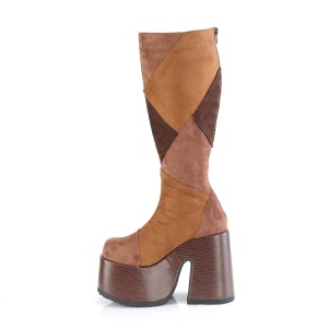 Vegano tacco spesso 13 cm Demonia CAMEL-280-2 stivali con tacco chunky