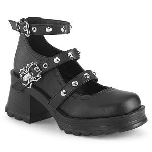 Vegano tacco spesso 7 cm DemoniaCult BRATTY-30 scarpe con tacco chunky