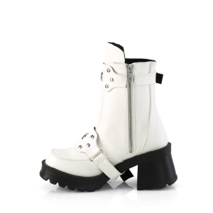 Vegano tacco spesso 7 cm DemoniaCult BRATTY-56-2 stivaletti con tacco chunky