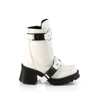 Vegano tacco spesso 7 cm DemoniaCult BRATTY-56-2 stivaletti con tacco chunky